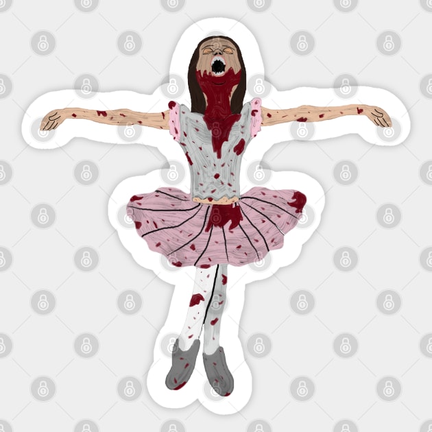 ABIGAIL (vampire ballerina) (painted) Sticker by Moonsong